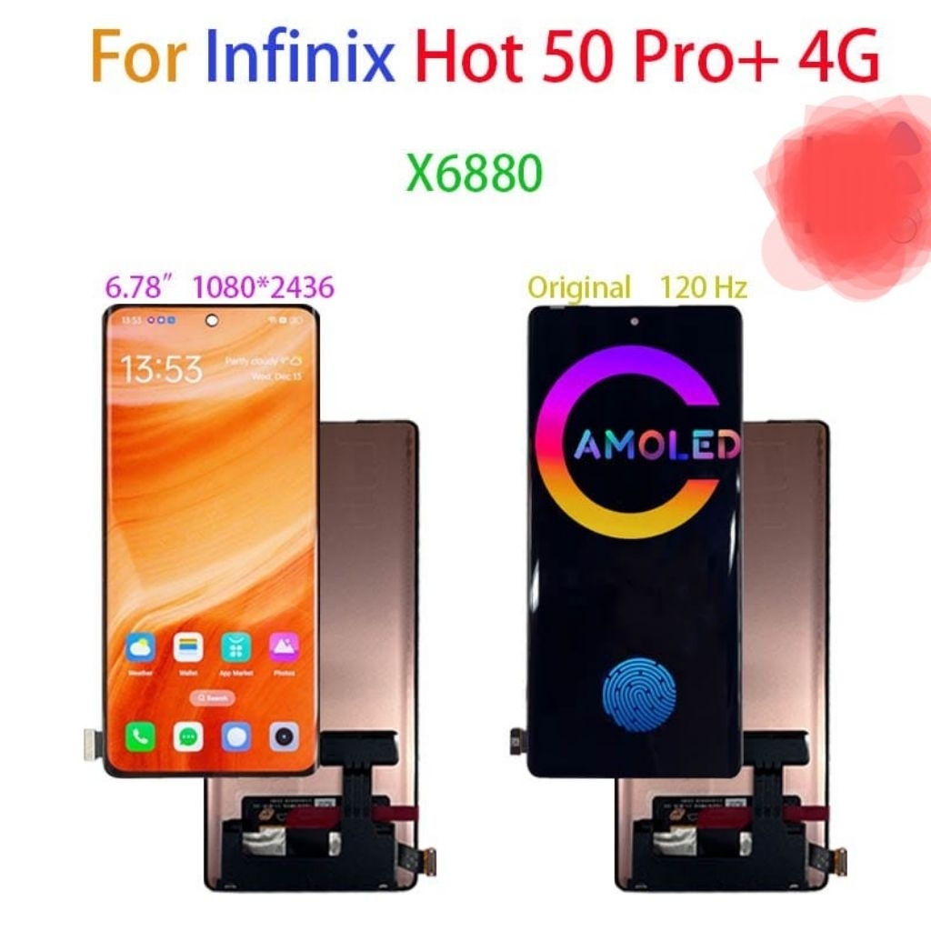 LCD FULLSET AMOLED INFINIX HOT 50 PRO PLUS 4G / X6880 / NOTE 40 PRO 4G / X6850 / NOTE 40 PRO 5G / X6