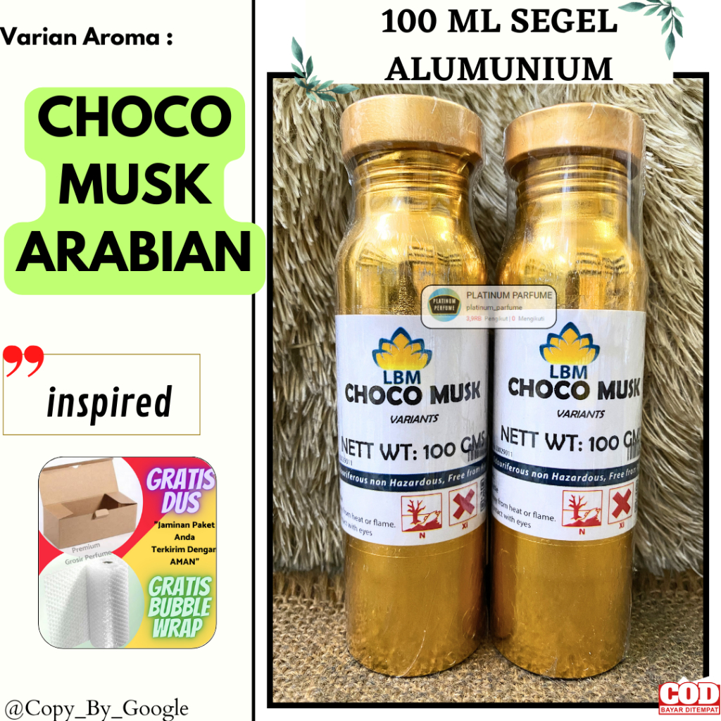 Bibit Parfum COCO MUSK ( Choco Musk ) Arabian 100 ML SEGEL LBM Fragrance - PERFUME Arabian Super