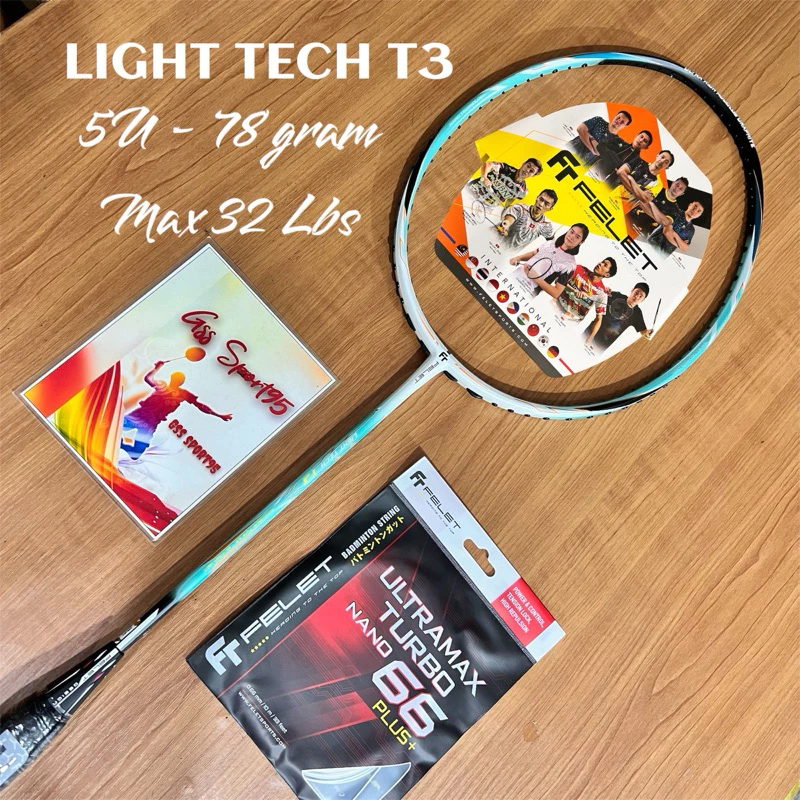 RAKET BADMINTON FELET LIGHT TECH T3 ORIGINAL