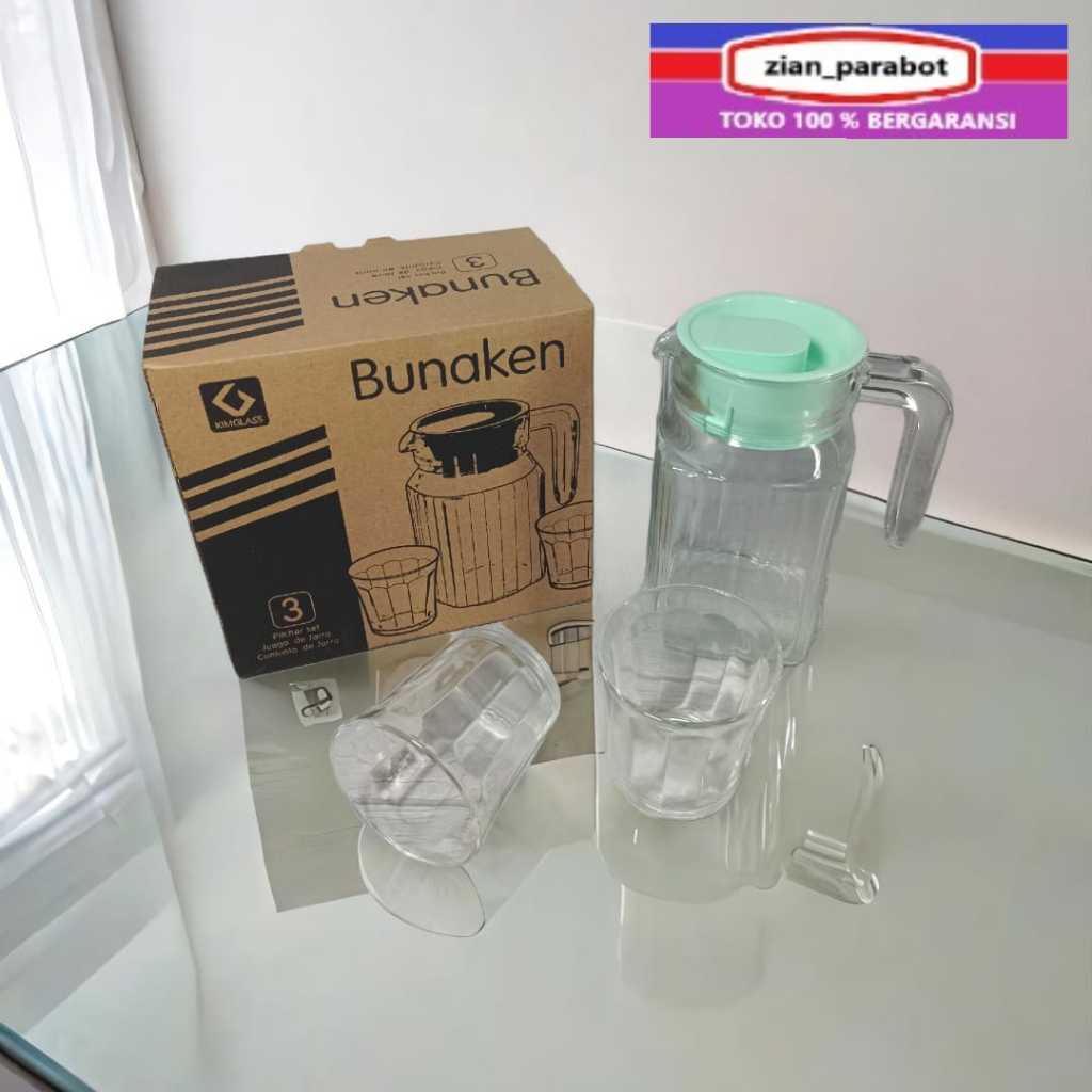 Pitcher Set Kimglass Gelas Teko Set Bunaken Kado Kaca Murah