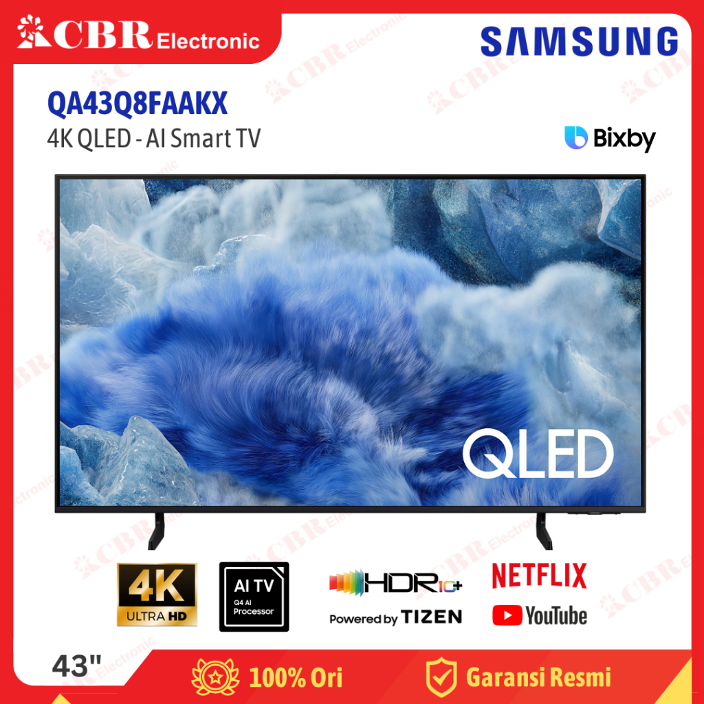 TV SAMSUNG 43 Inch LED QA43Q8FAAKX  (4K QLED- AI Smart TV)