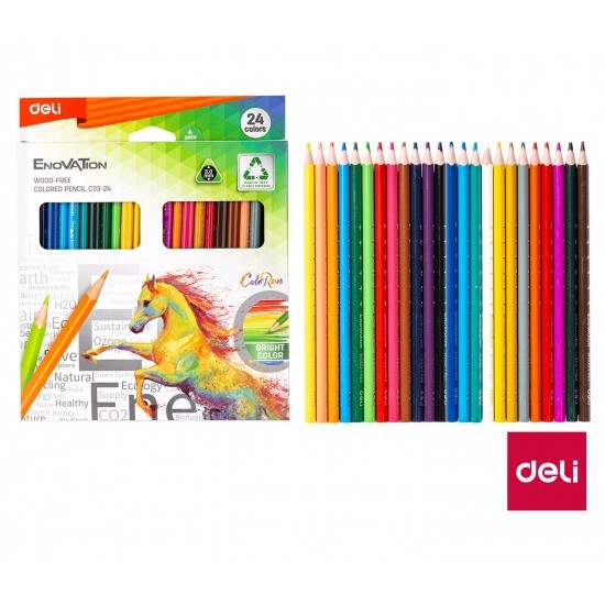 

Colored Pencil 24 Colors color PENSIL WARNA DELI