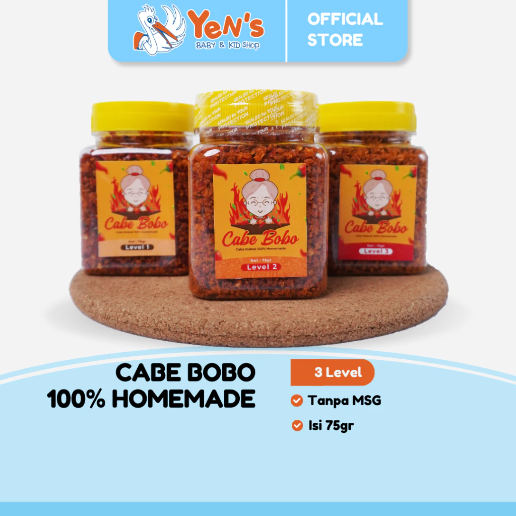 

Cabe Bobo 75 gr - Cabe Bubuk 100% Homemade TERBARU