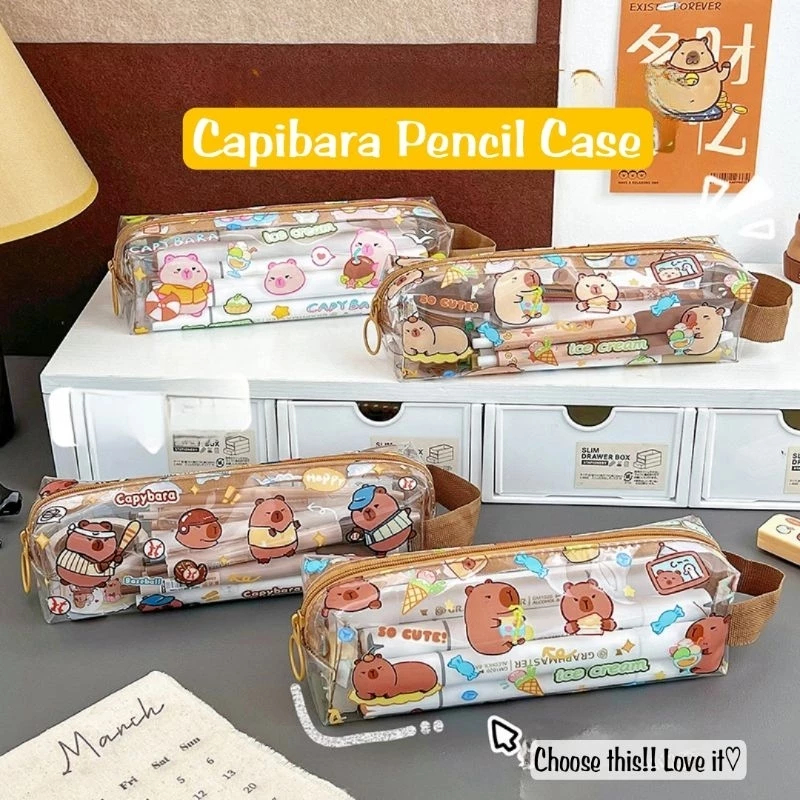 

DYPACK TEMPAT PENSIL CUTE CAPYBARA SERIES / KOTAK PENSIL PVC TRANSPARAN KAPIBARA LUCU HN-67