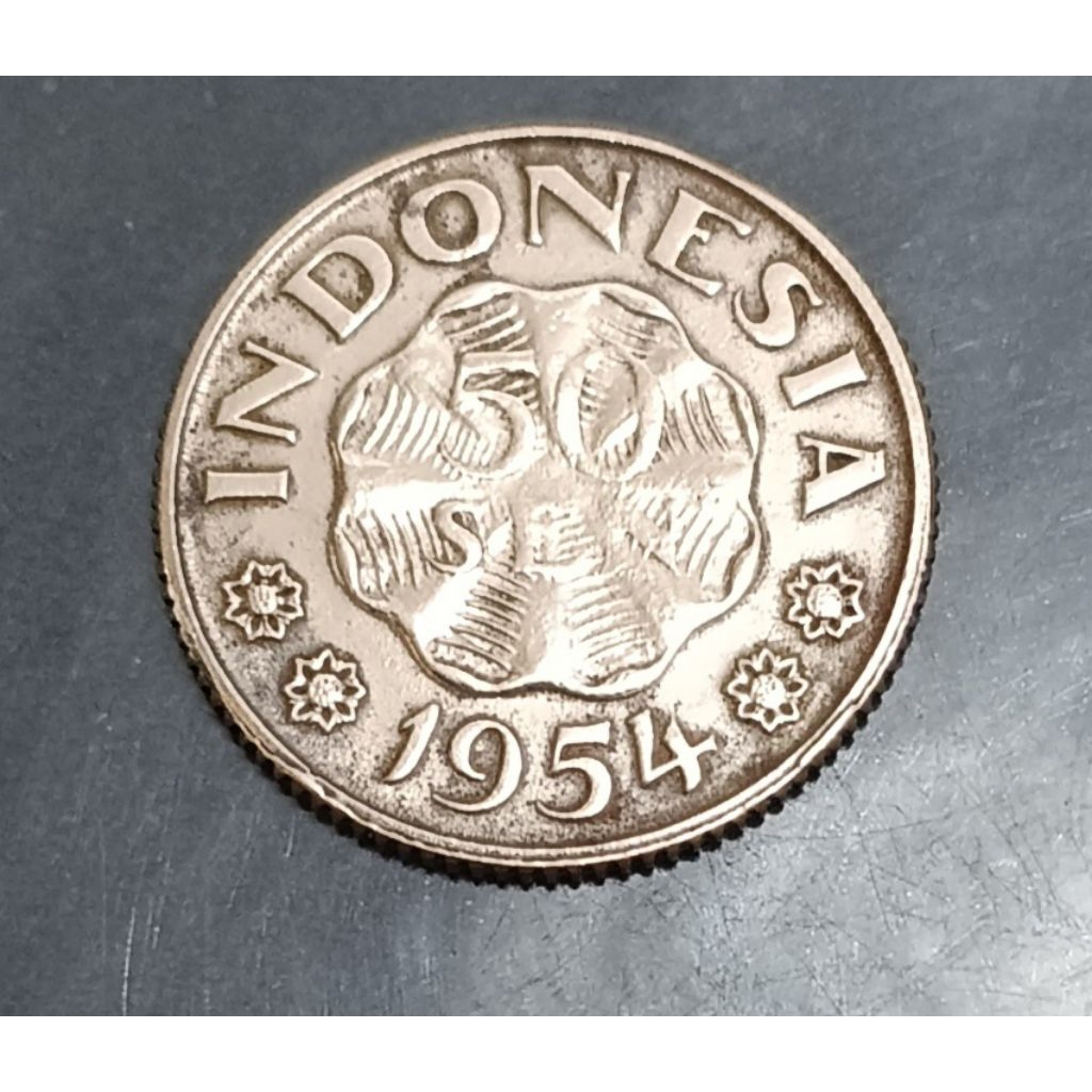 koin Indonesia 50 sen ( dipanegara) tahun 1954..
