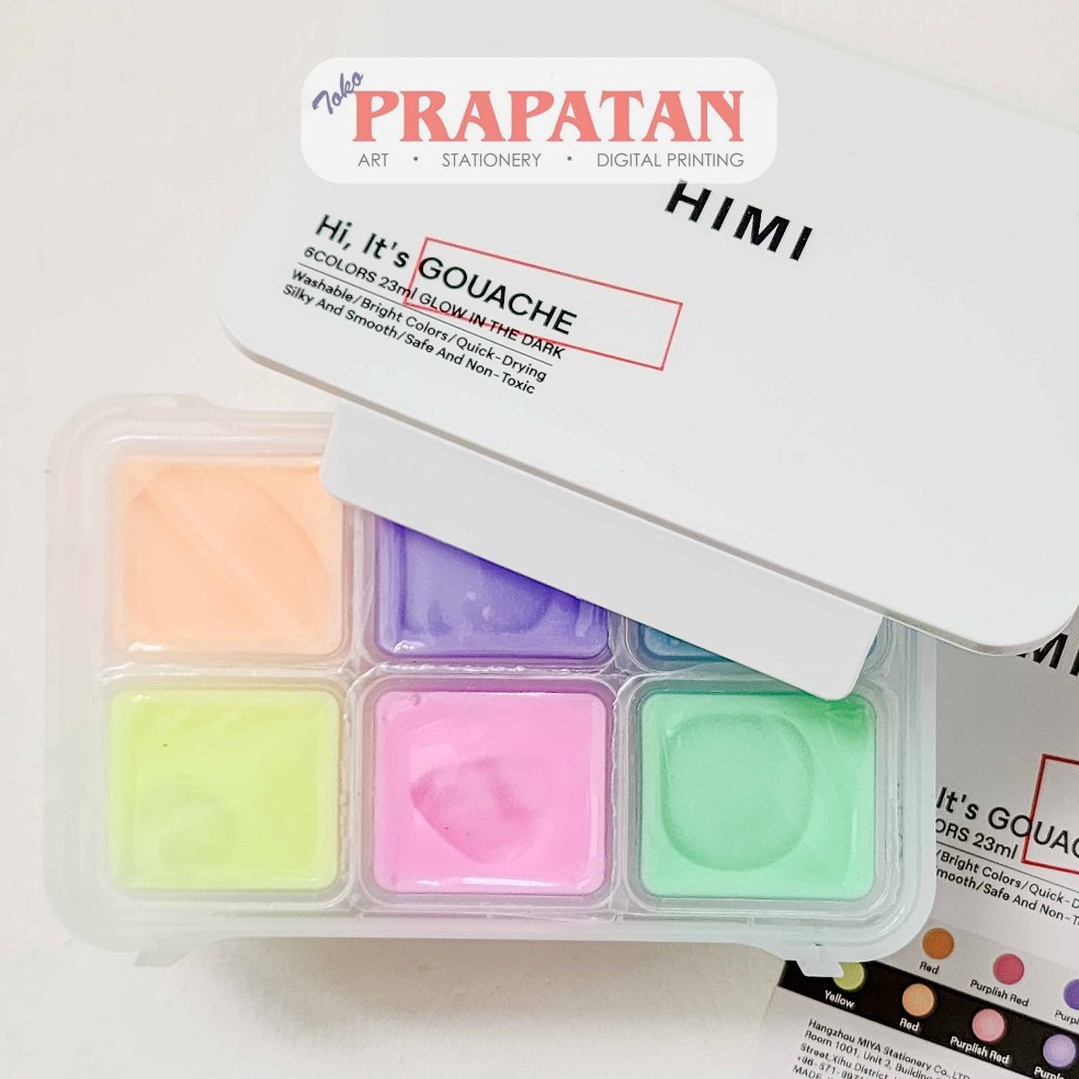 

KODE B84V Miya Himi Gouache GLOW IN THE DARK 6x23ml Cat Gouache