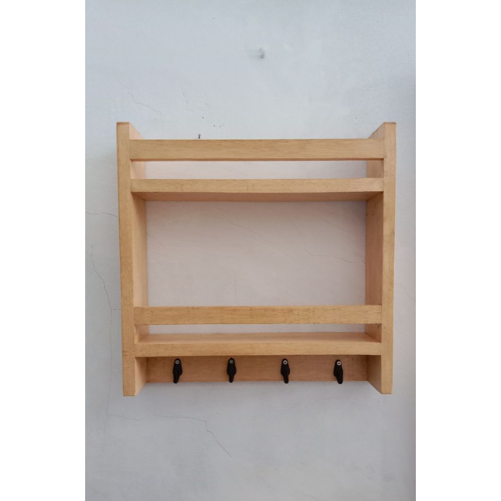 rak  kayu serbaguna rak bumbu dapur rak kayu gantung