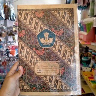 

20 lembar Sampul Batik Buku Tulis Sekolah 32,38,58,100 lembar buku ukuran A5 kwarto Murah Grosir