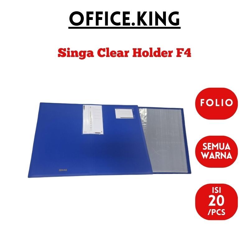 

Singa Clear Holder Folio F4 Isi 20 Lembar Map Display File Plastik Warna Solid Color