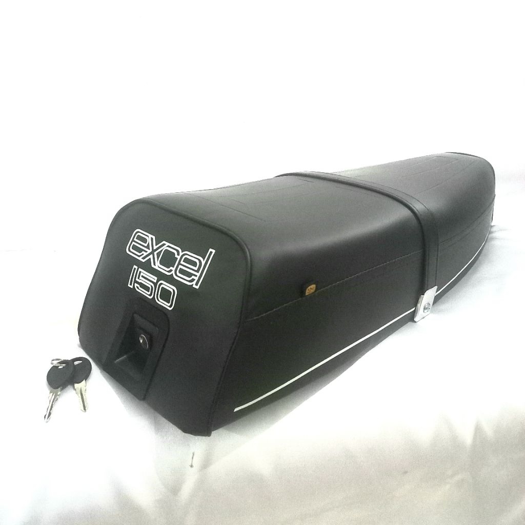 SADEL VESPA EXCEL MG 200 150 original emgi piaggio jok panjang lengkap kunci