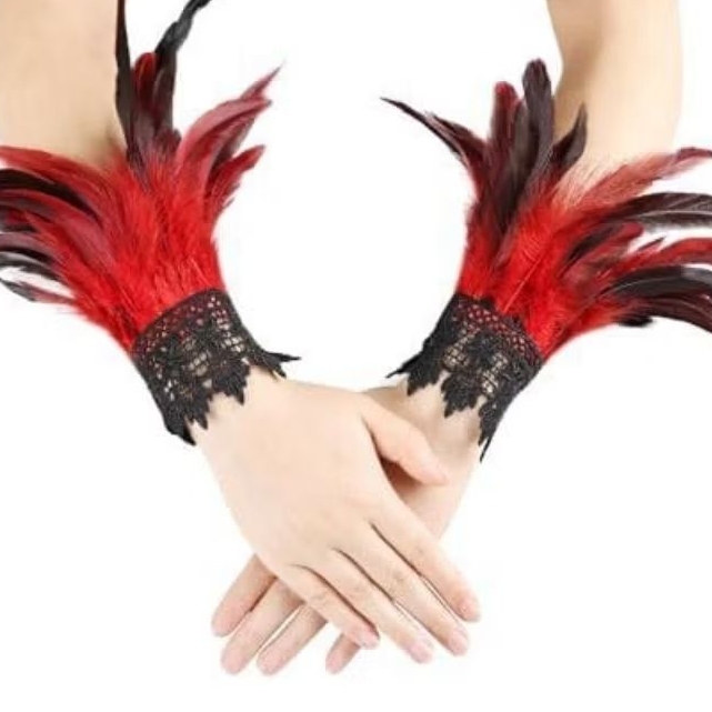 GELANG BULU TARI ADAT PAPUA - RENDA HITAM