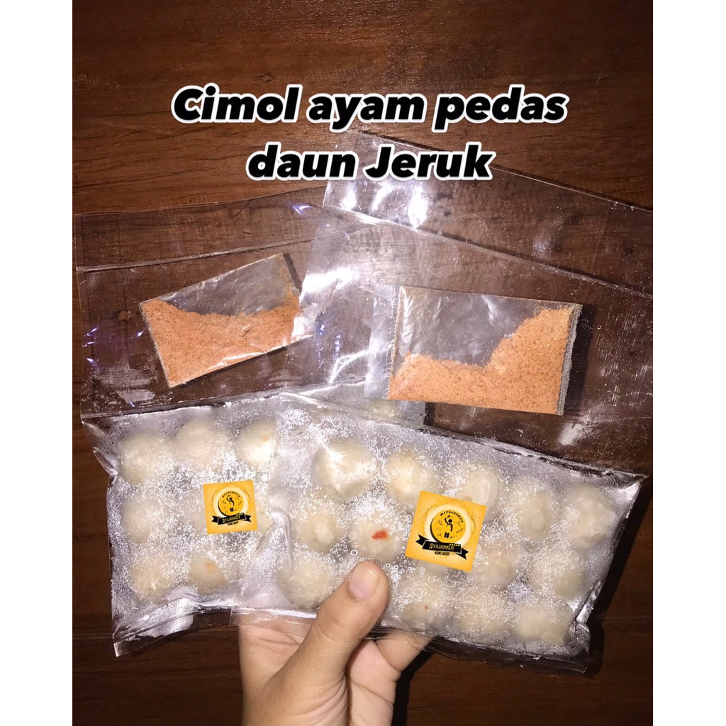 

cimol ayam pedas daun jeruk, frozen, homemade jyajankuy