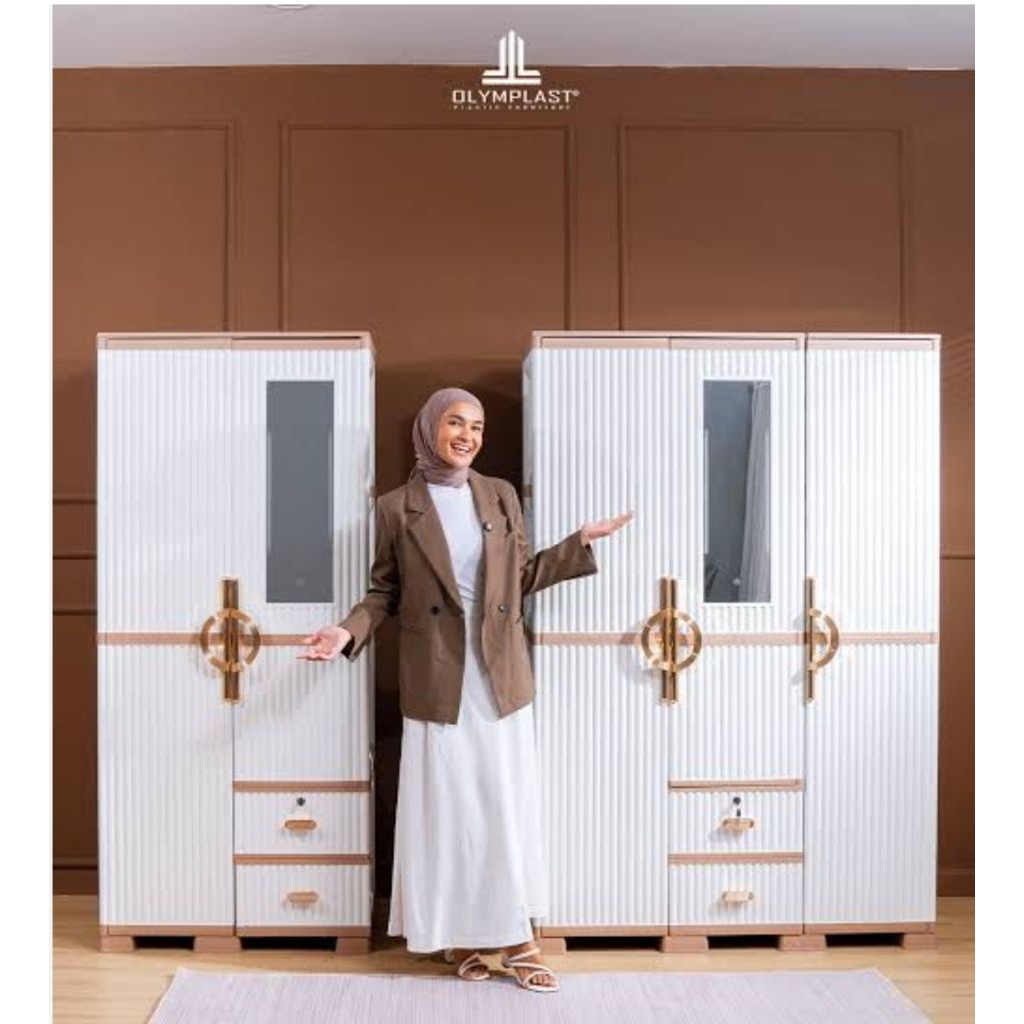 (Khusus Wilayah Kota Palembang) Lemari Pakaian Olymplast OTC LUXURY, Lemari Baju Plastik Olymplast, 
