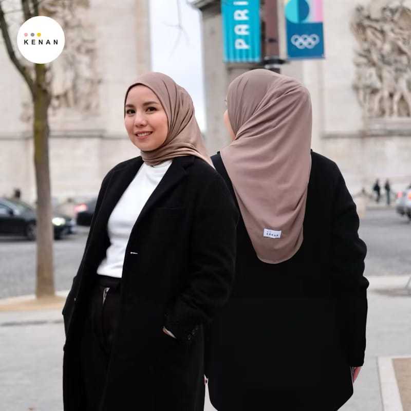 KENAN - Tirany Segi Empat Hijab Instan Jersey Rayon