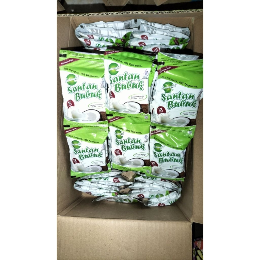 

Paket 3 renceng (30pc) santan bubuk SANTANPAS