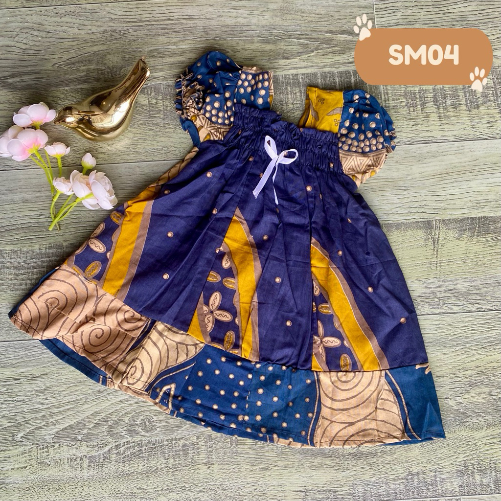 dress batik anak perempuan bayi batita lucu 0-3tahun