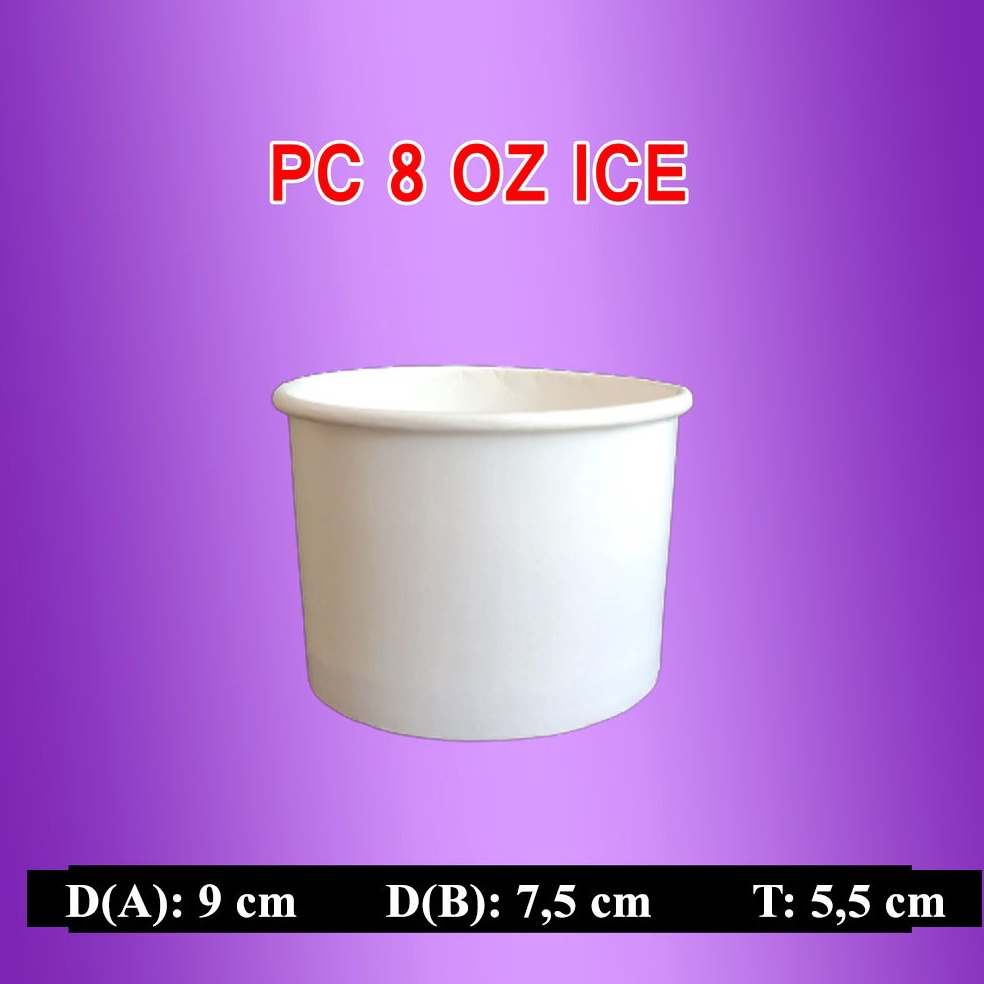 KODE B2K ISI 5 Paper Cup Ice Cream 8 Oz Ice Cream Polos  Pr
