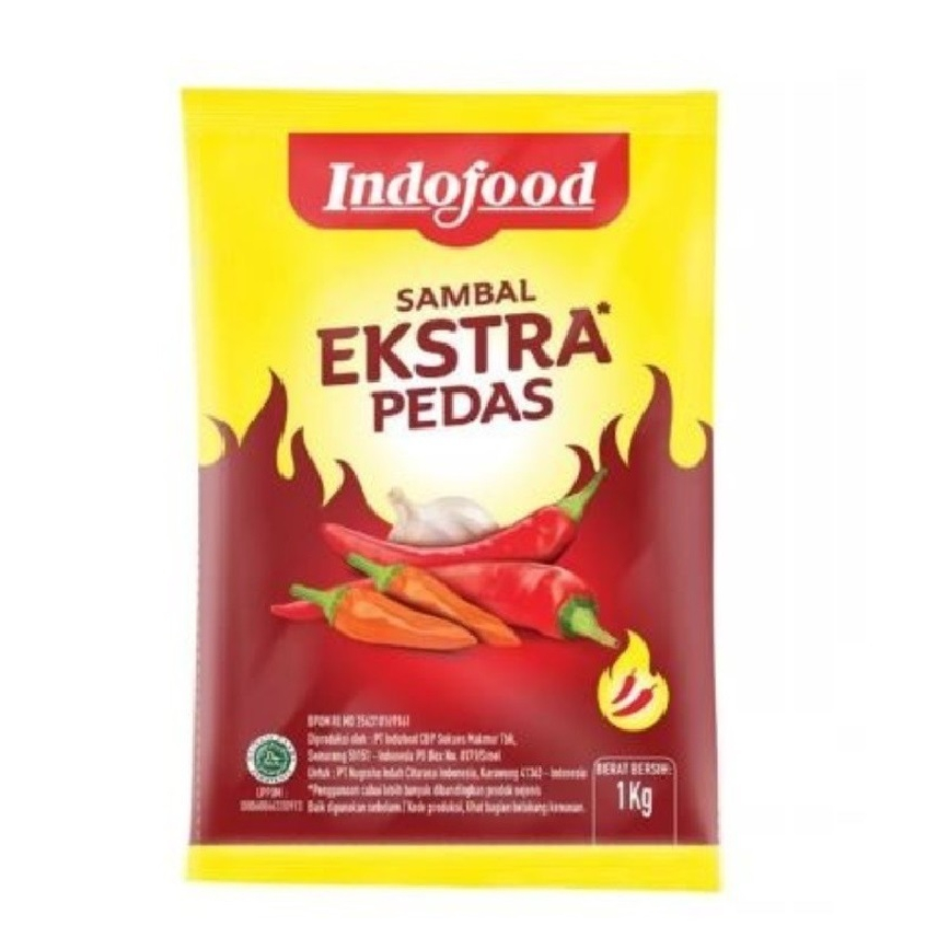 

(Cek Deskripsi) Indofood Sambal Extra Pedas Bantal 1 Kg