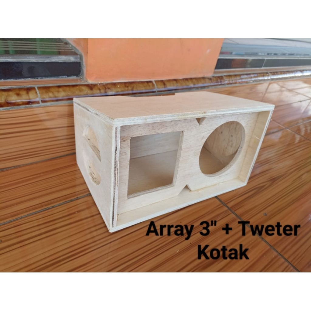 BOX Speaker Miniatur LINE ARRAY 4 inch + Tweter Kotak