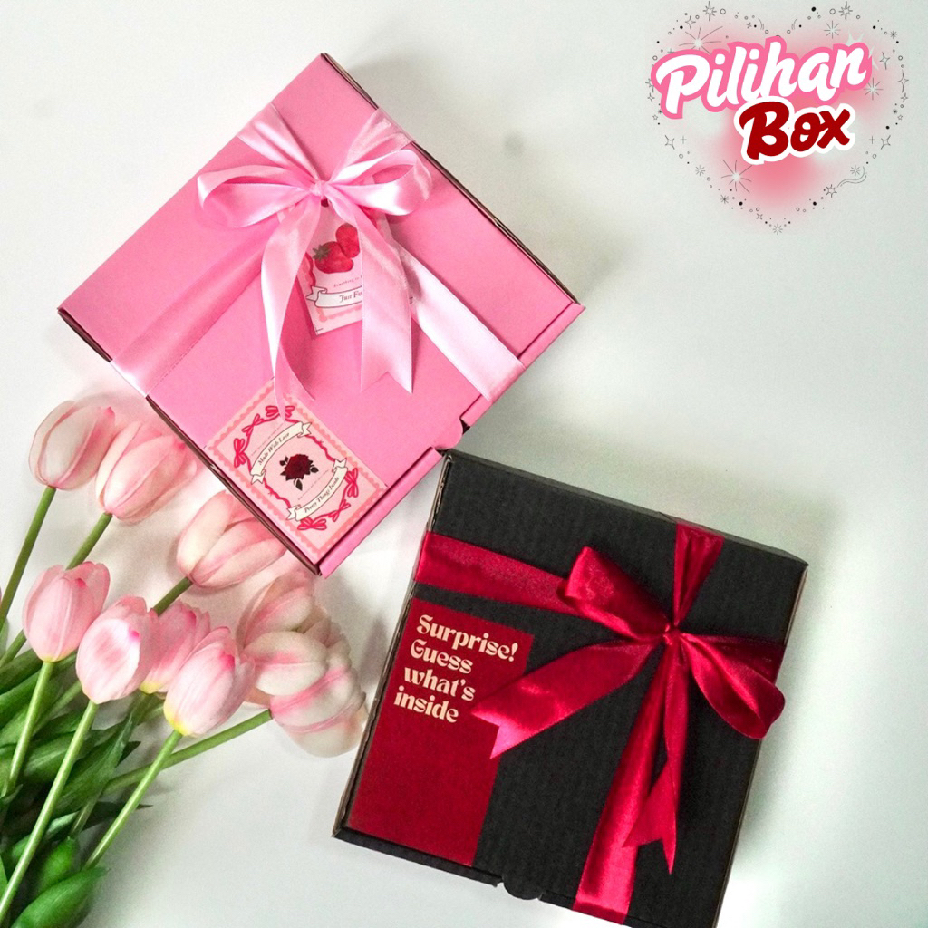 

New Kado Gift Box Snack Box Cokelat Mini Hampers Ulang Tahun Valentine Wisuda Anniversary Jajan