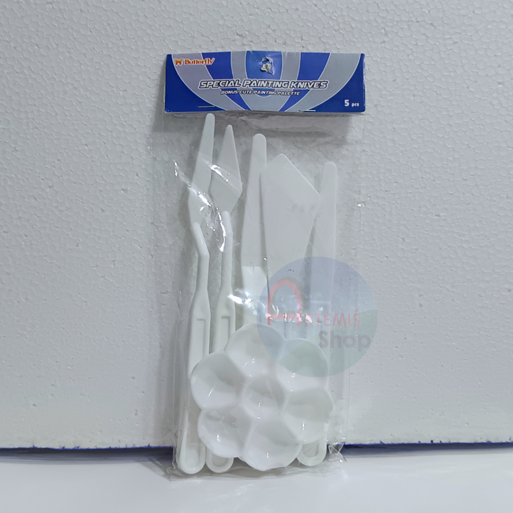 

Special Painting Knives Palette Knife / Pisau Palet BUTTERFLY + Palette Lukis Plastik