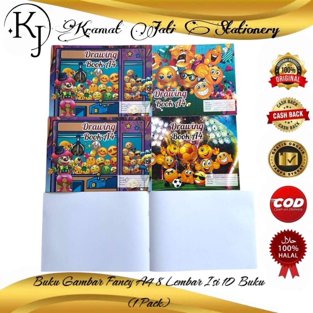 

HJK Buku Gambar Murah A4 Isi 10 Buku (1 Pack)