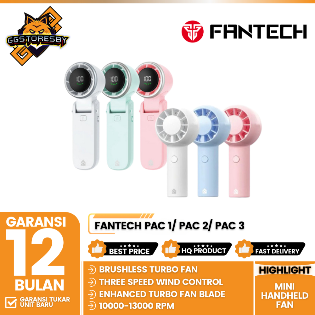 Fantech Life Portable Cooler Pac1 / Pac-1 / Pac2 / Pac-2 / Pac3 / Pac-3 Mini Handheld Fan Powerful A