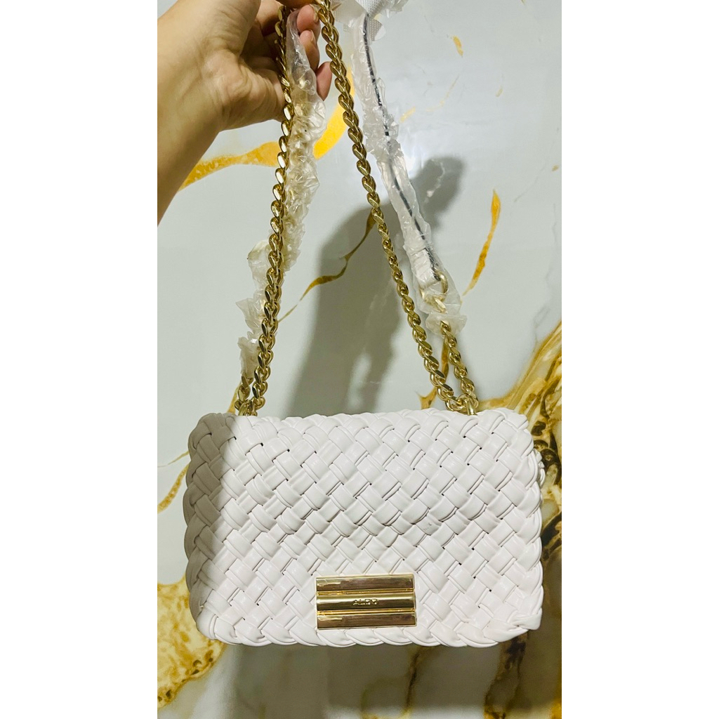 (manual chat) NEW TAS ALDO WANITA BOTEGA DEFECT PUTIH SETITIK