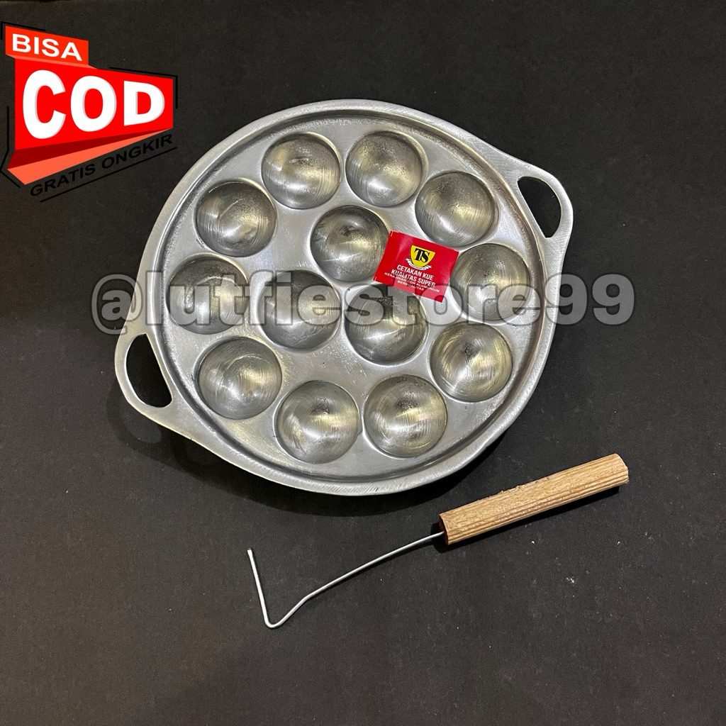 CETAKAN TAKOYAKI 13 lubang ANTI LENGKET FREE SUTIL MURAH/ CETAKAN TAKOYAKI FREE SUTIL/ PENGGORENGAN 