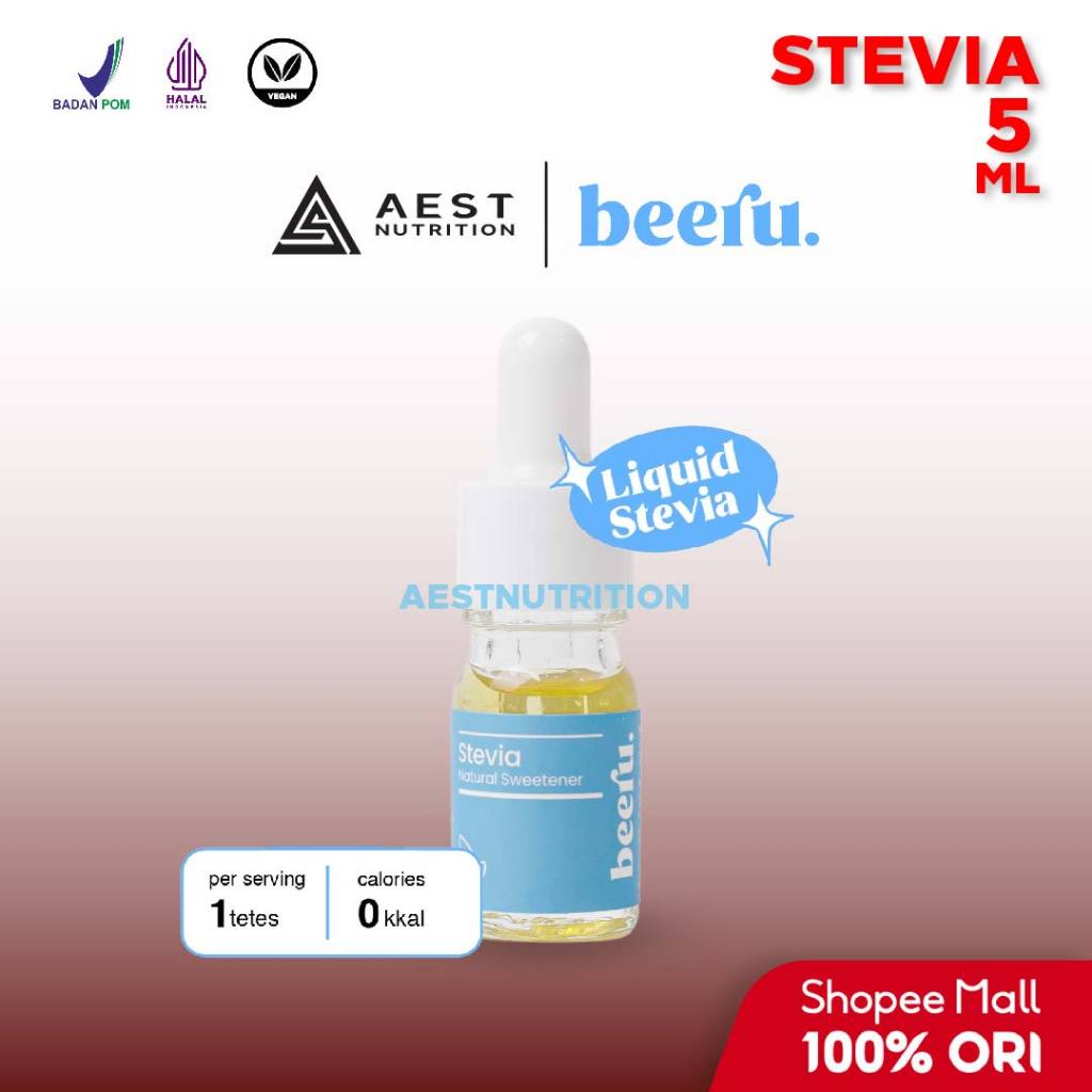 

Beeru Stevia Natural Sweetener - 5 ml Pemanis Alami Alternatif Gula 0 Kalori