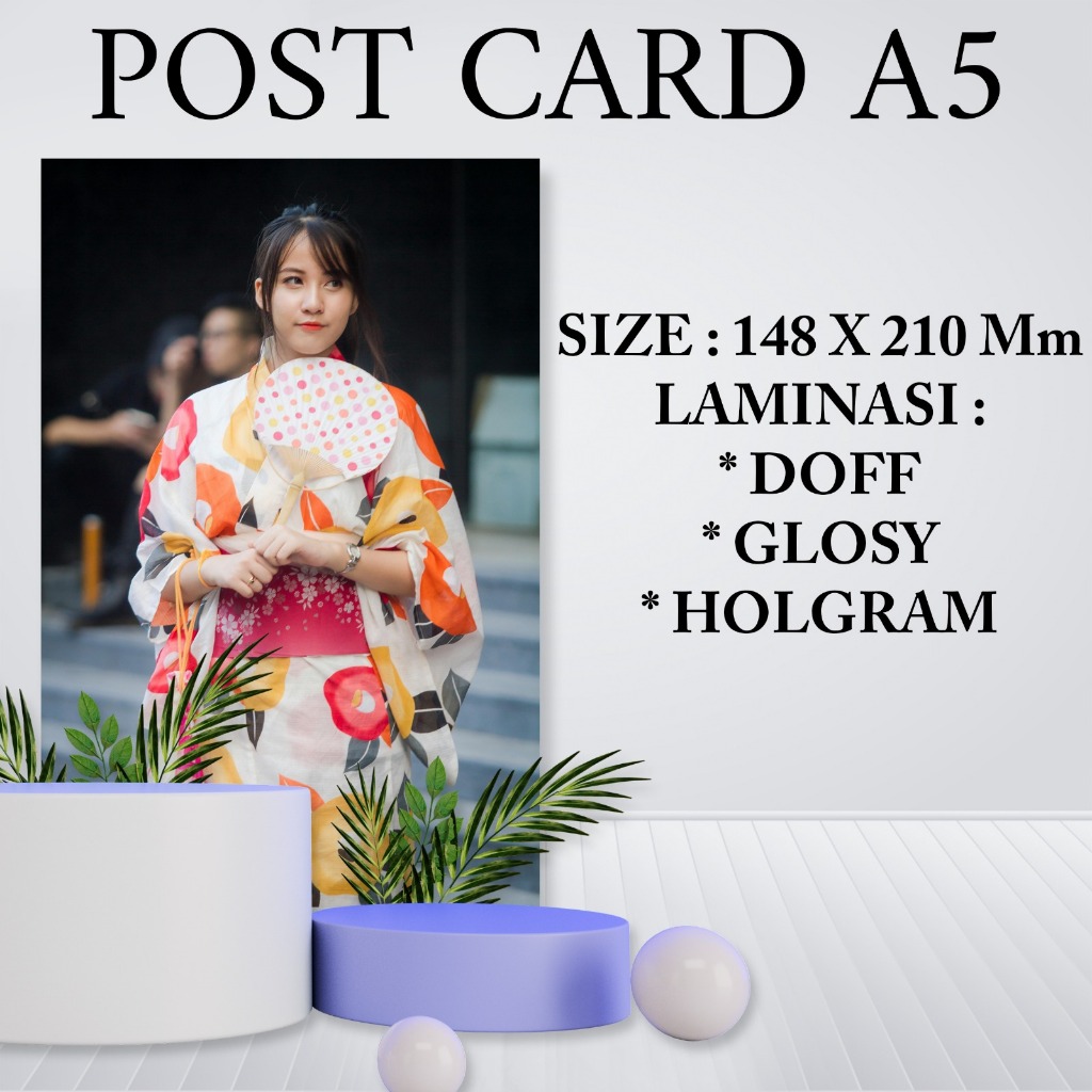 

POSTCARD A5 LAMINASI HOLOGRAM [ MINIMAL ORDER 4 PCS ]