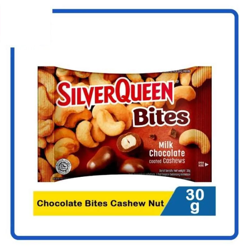 

SILVER QUEEN CHOCOLATE BITES CASHEW NUT PCK 30g