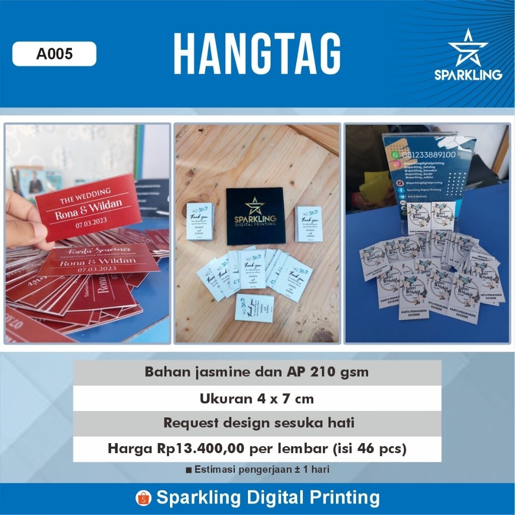

Hangtag Print Untuk UMKM, Fashion Retail, Hampers, dsbg - A005