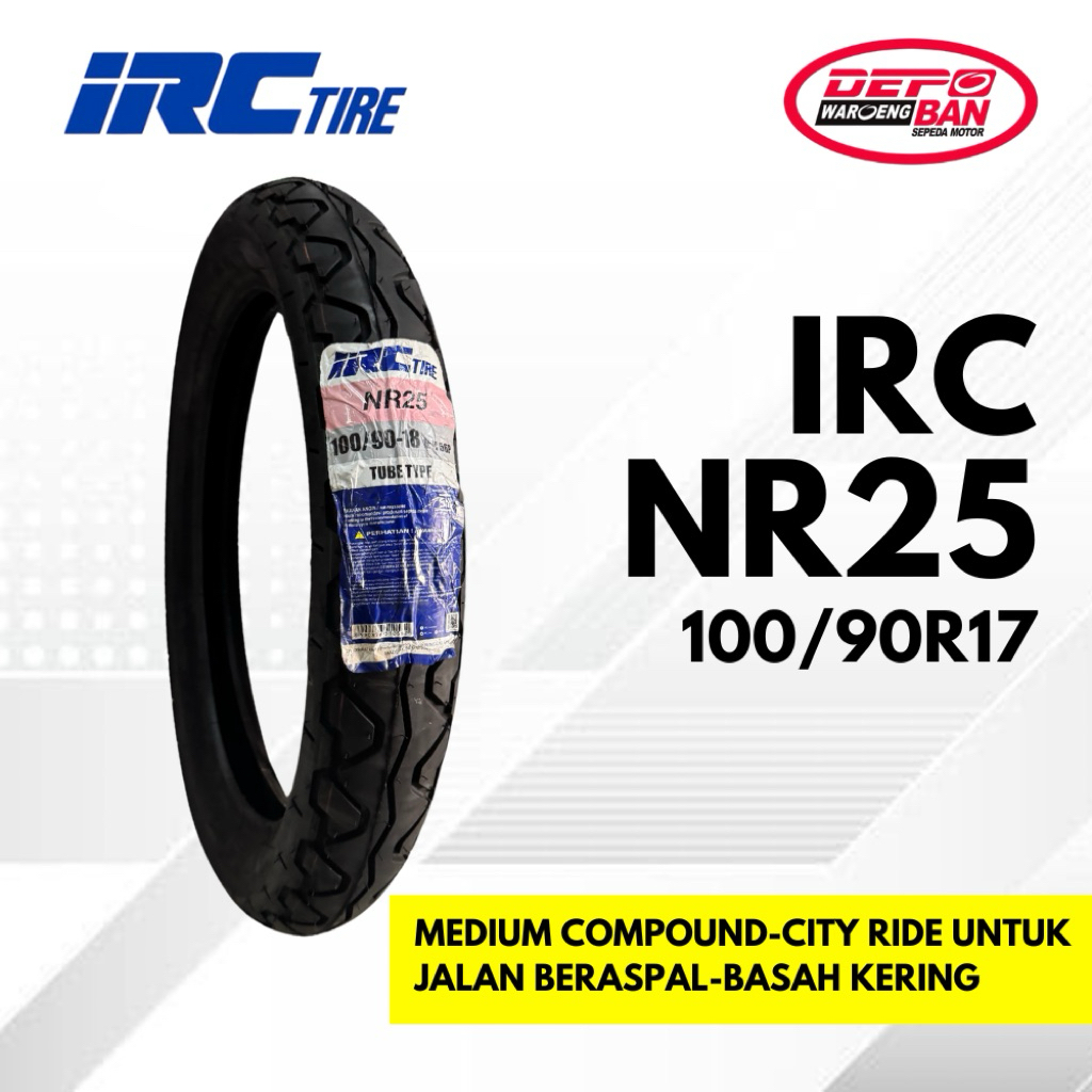 BAN TUBETYPE NR25 100/90 R17 IRC ORIGINAL NEW