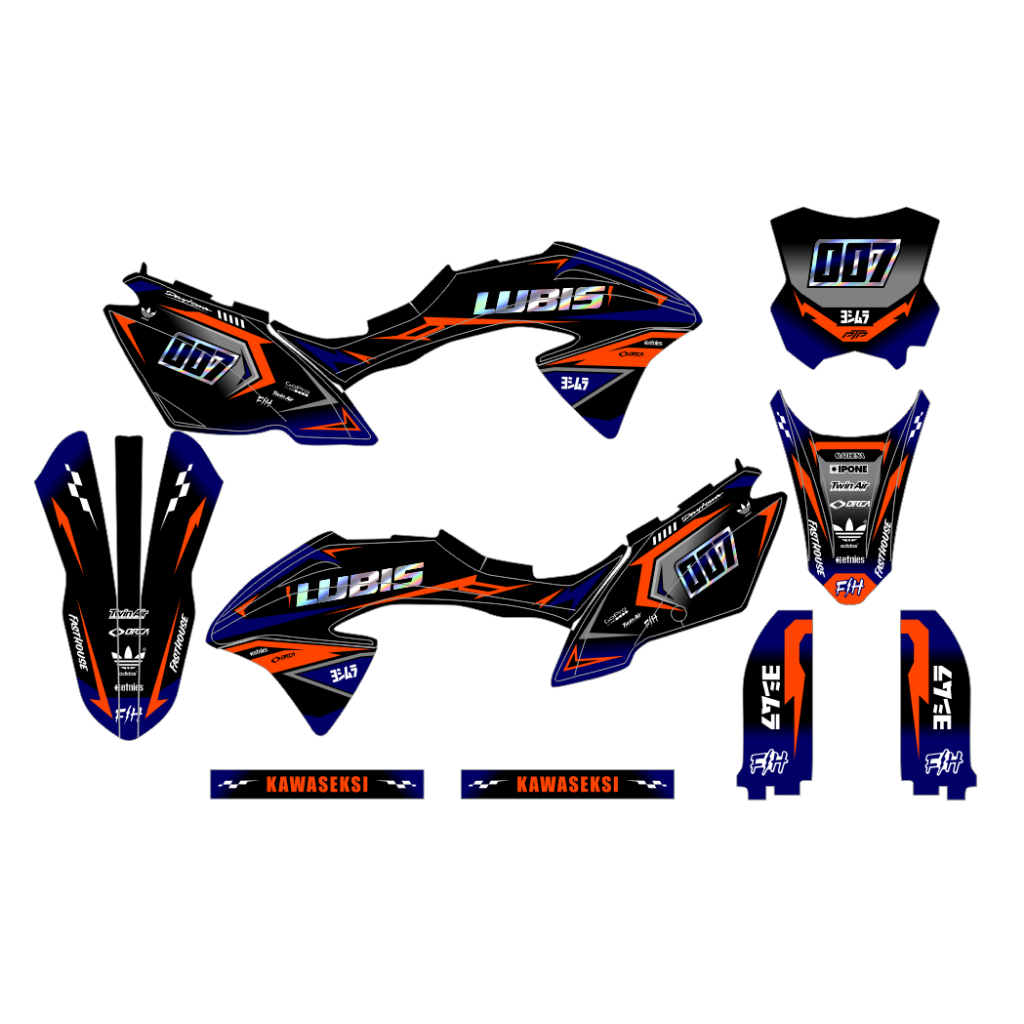Decal Stiker Klx Bf 150 Dekal Striping Sticker New Klx Bf Extreme Dekal Klx 150 G Cutting Hologram