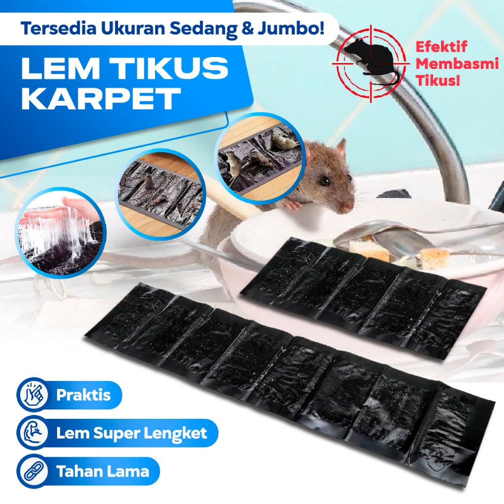 Lem Jebakan Tikus 60 cm 120 cm Mouse Glue Trap – Lem Karpet Perangkap Hama Lem Tikus Sticky Rats Bla