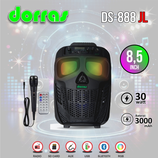 SPEAKER PORTABLE WIRELESS DORRAS DS 888 JL