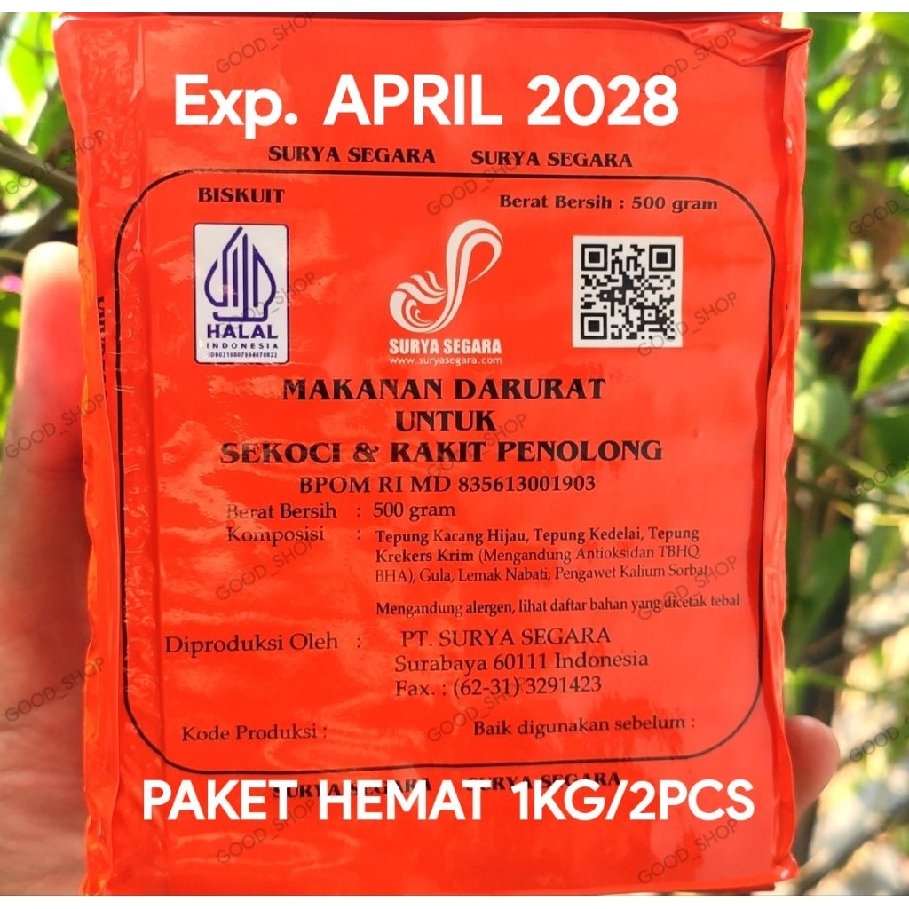 

PAKET HEMAT 1KG RANSUM MAKANAN DARURAT/EMERGENCY FOOD|FOOD RATION BISKUIT|SURVIVAL FOOD