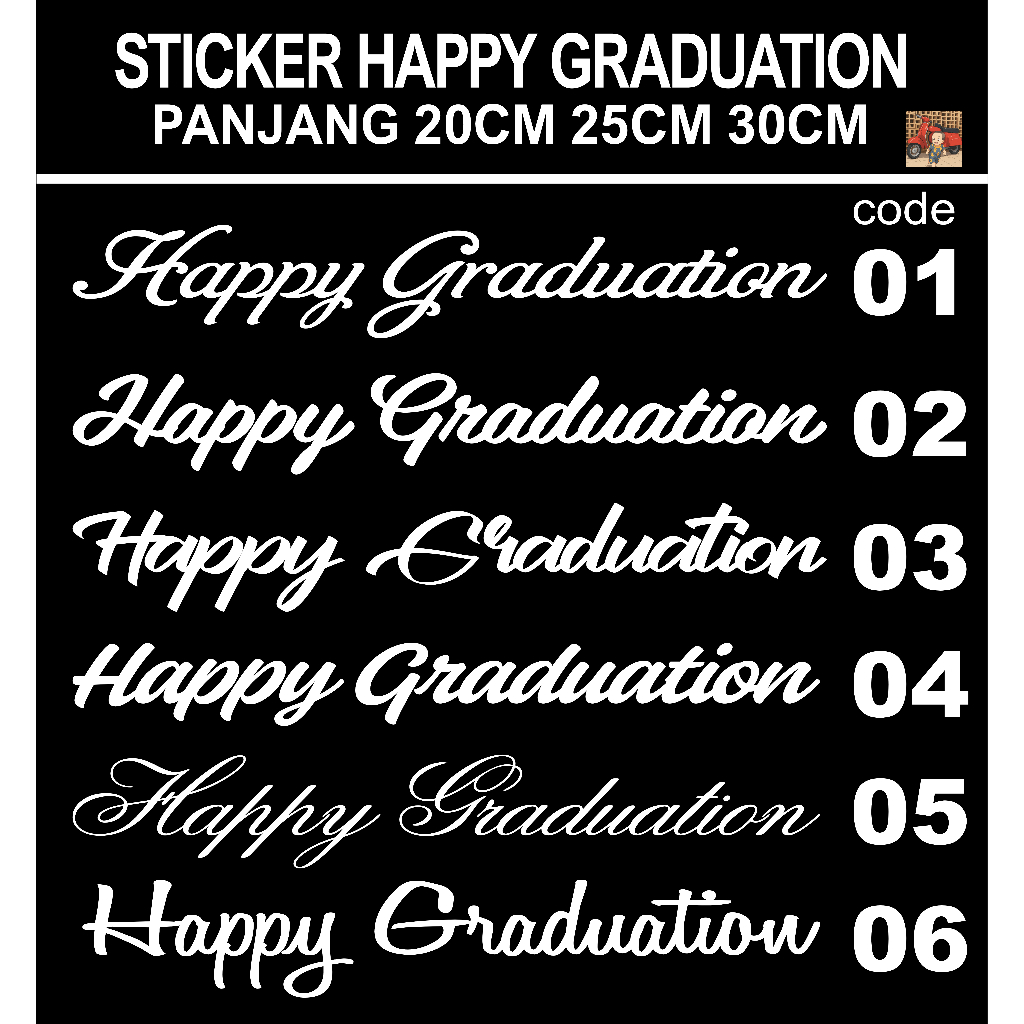 Happy Graduation Stiker Balon PVC – Dekorasi Instan & Seru untuk Wisuda