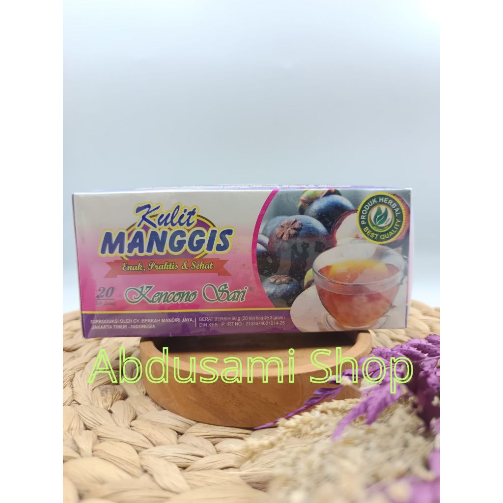 

Teh Celup Kulit Manggis Asli 100% Original Kencono Sari Kemasan 20 Teh Celup