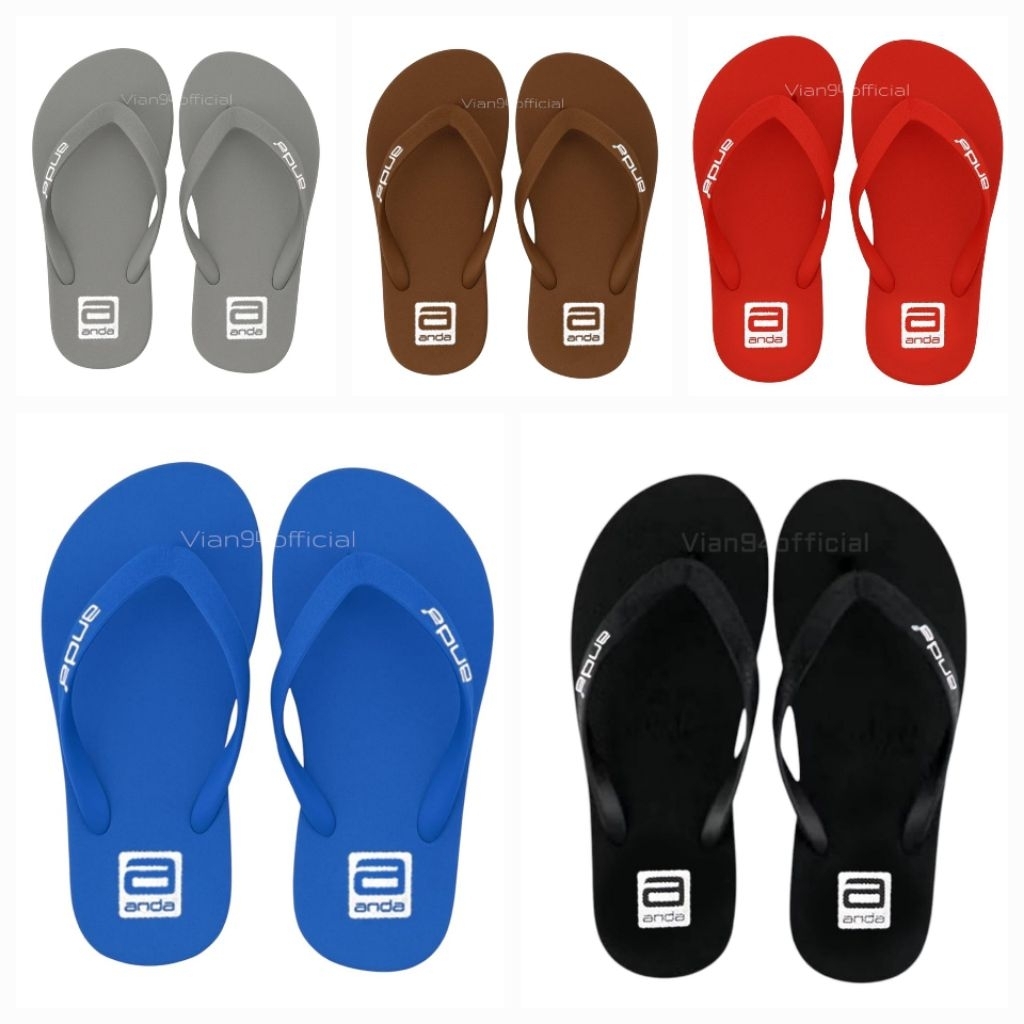 Promo Grosir Paket Usaha Sandal Jepit Pria Wanita anda Hawai 5 pcs Seri nomor 36/40 38/42 41/45