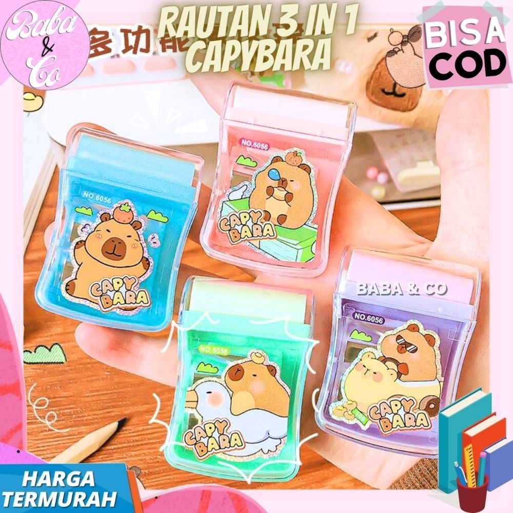 

SERUTAN CAPYBARA 3 IN 1 RAUTAN PENSIL CAPYBARA 3 IN 1 SERUTAN PENGHAPUS CAPYBARA IMUT RAUTAN 2 LUBANG CAPYBARA INCLUDE PENGHAPUS IMUT LUCU COD