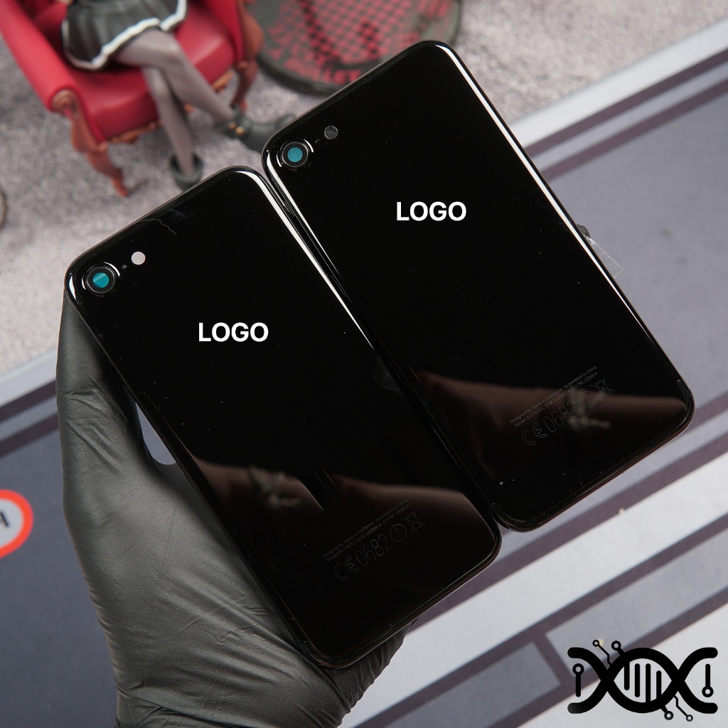 Housing For Iphone 7 Jet Black - Kompatibel Casing Belakang