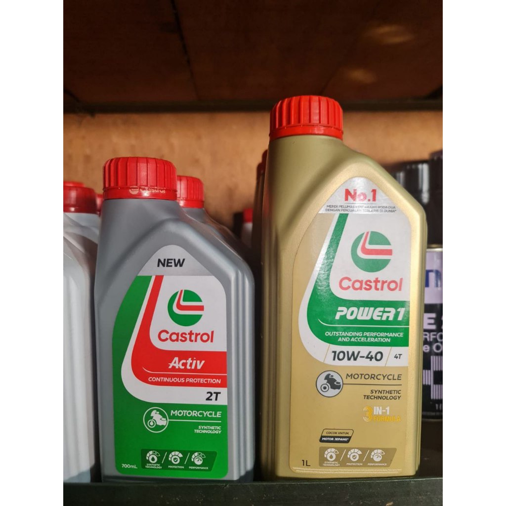 OLI OIL CASTROL ORIGINAL POWER 1 / ACTIV ESSENTIAL / ACTIV 2T MURAH BISA GROSIR