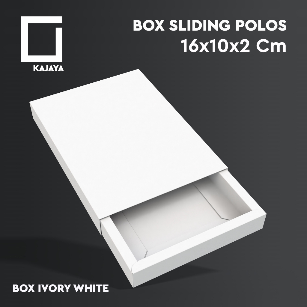 

Box Sliding Polos 16x10x2 cm Gift Kado Sliding Kertas Ivory Kotak Perhiasan Kemasan Souvenir Wedding Aksesori Packaging Kerudung