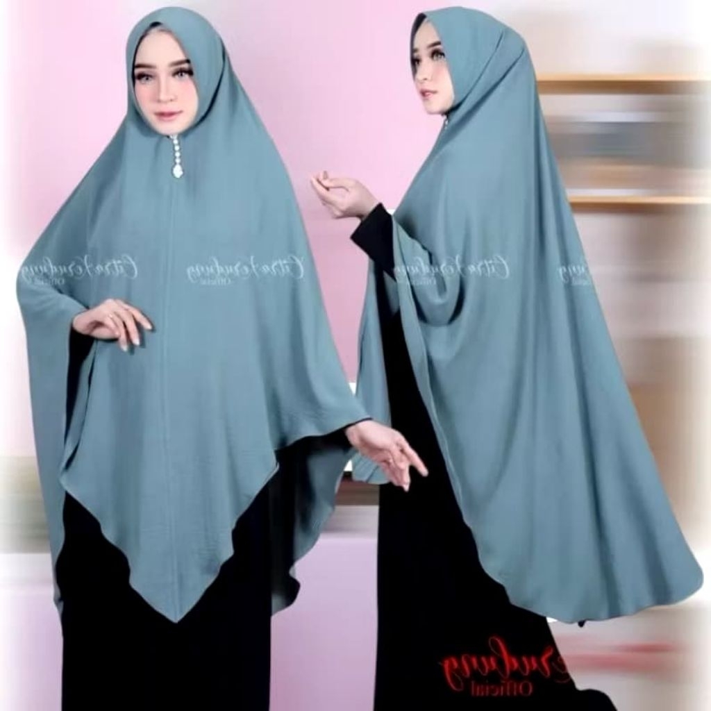 Jilbab crinkle pinguin stndar / Bergo Crinkle Airflow Pet / Jilbab Crinkle Pet Antem / khimar Crinkl