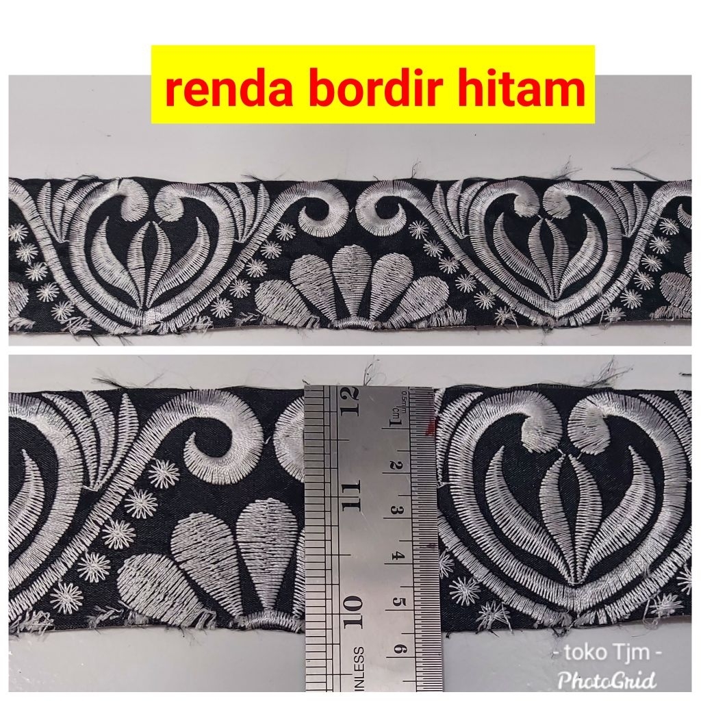 Renda Bordir Hitam