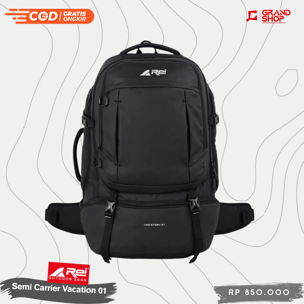 Tas Ransel Semi Carrier Vacation 0.1 Hitam Arei Outdoorgear