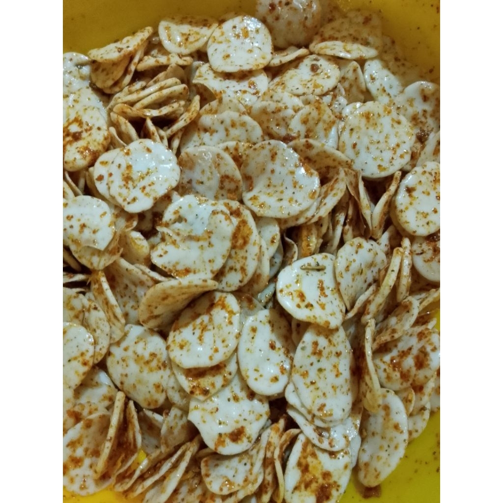 

sebring kerupuk putih pedas gurih rasa bawang dan daun jeruk 500gr