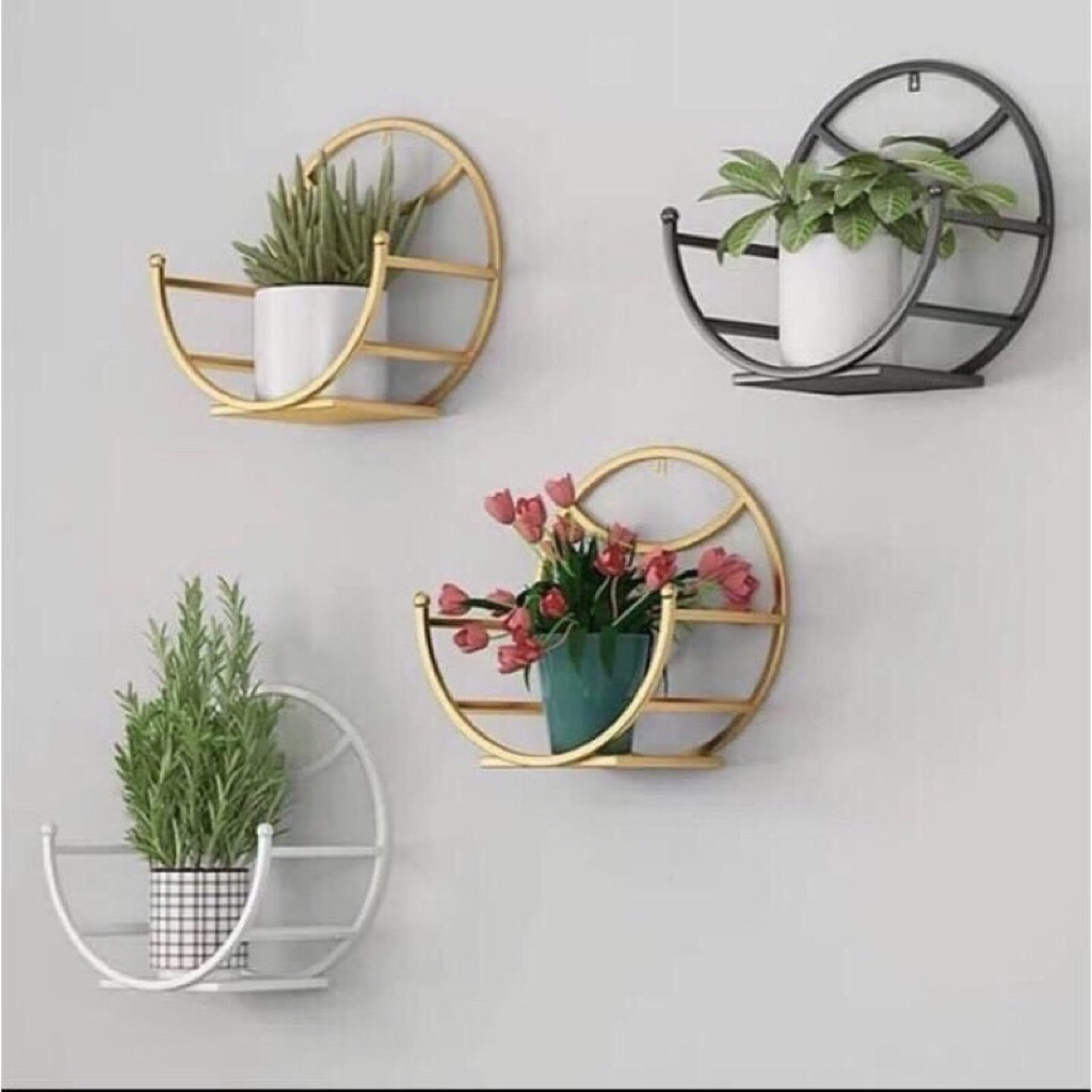 Rak Dinding Bunga Bulet Rak Besi Rak Bunga Besi Minimalis